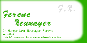 ferenc neumayer business card